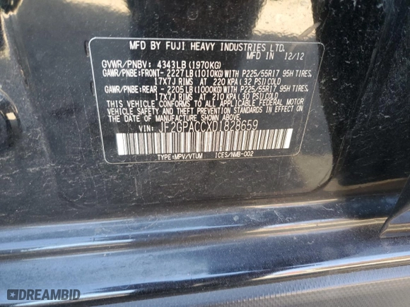 2013 Subaru XV Crosstrek Premium with VIN JF2GPACCXD1828659, listed as a Copart auction lot 77621954 with 0 mi miles and Salvage Title. Bid and sale history available at carsss.com. Image 13.