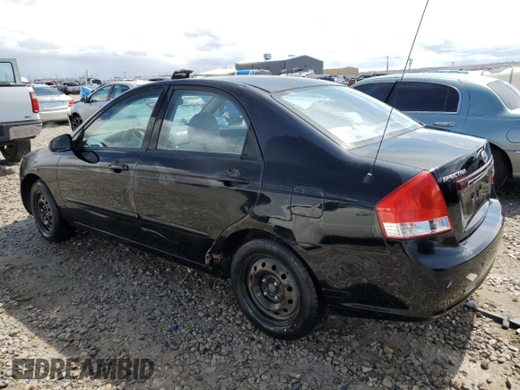 2009 Kia Spectra EX with VIN KNAFE222795620430, listed as a Copart auction lot 51170895 with 172,719 mi miles and Salvage Title. Bid and sale history available at carsss.com. Image 2.