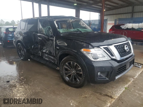 2020 Nissan Armada Platinum with VIN JN8AY2NF5L9360925, listed as a Copart auction lot 73123524 with Not Provided miles and Salvage Title. Bid and sale history available at carsss.com. Image 4.