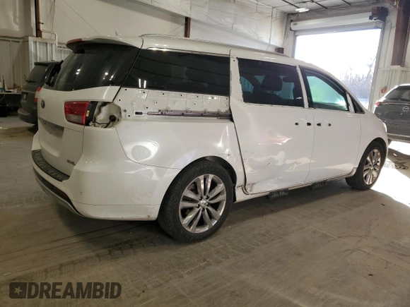 2016 Kia Sedona SX-L with VIN KNDME5C1XG6185380, listed as a Copart auction lot 41875415 with 138,020 mi miles and Clean Title. Bid and sale history available at carsss.com. Image 3.