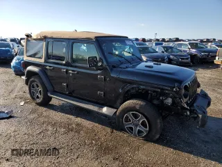 2020 Jeep Wrangler Unlimited Sport with VIN 1C4HJXDN9LW163116, listed as a Copart auction lot 82769764 with 75,092 mi miles and Salvage title. Bid and sale history available at DreamBid. Image 4.