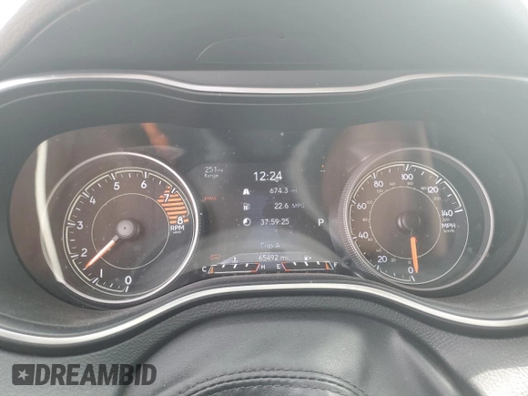 2019 Jeep Cherokee Limited z VIN 1C4PJMDX2KD308860, wystawiony jako Copart lot #54205025 z przebiegiem 65 492 mil mil oraz Szkoda całkowita • Salvage title. Historia ofert i sprzedaży dostępna na DreamBid. Obrazek 9.