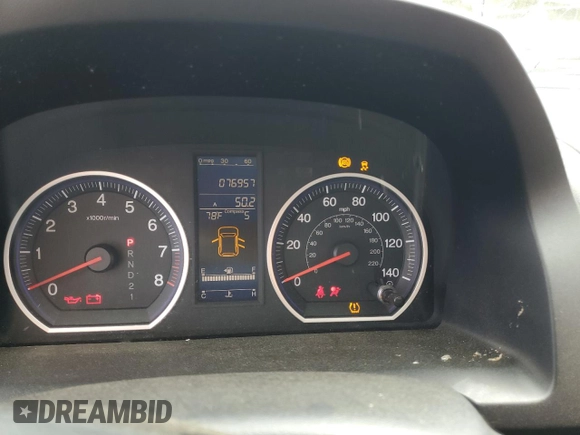 2011 Honda CR-V EX with VIN 3CZRE3H56BG702407, listed as a Copart auction lot 49337055 with 76,957 mi miles and Salvage Title. Bid and sale history available at DreamBid. Image 9.