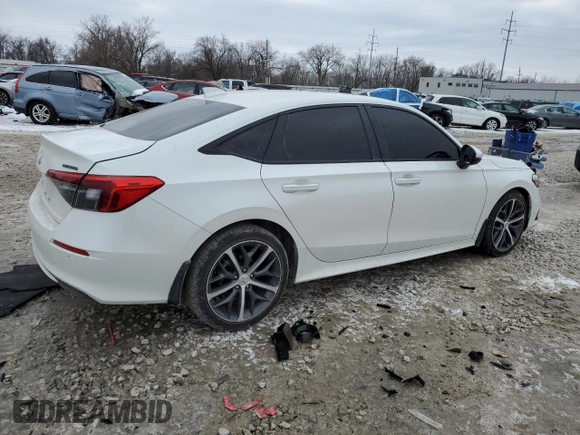 2024 Honda Civic Sedan Touring with VIN 2HGFE1F99RH317843, listed as a Copart auction lot 46222305 with 11,172 mi miles and Salvage Title. Bid and sale history available at carsss.com. Image 3.