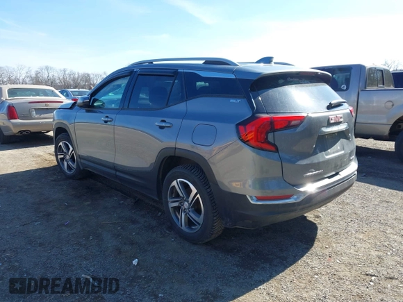 2020 GMC Terrain SLT with VIN 3GKALVEV0LL256695, listed as a IAAI auction lot 41847385 with 96,515 mi miles. Bid and sale history available at carsss.com. Image 3.