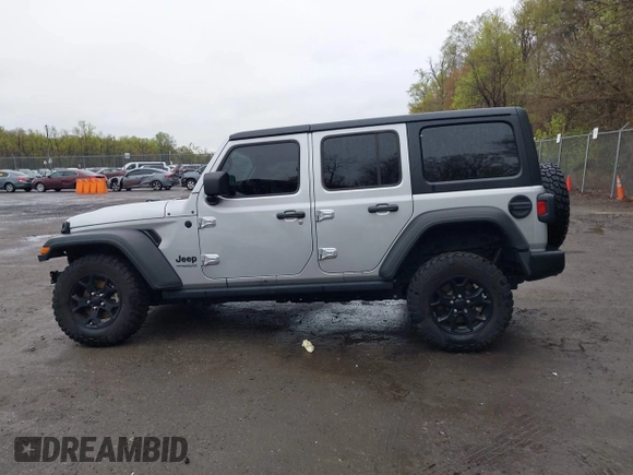 2022 Jeep Wrangler Unlimited Willys Sport with VIN 1C4HJXDM9NW272685, listed as a IAAI auction lot 41948921 with Not provided miles and . Bid and sale history available at DreamBid. Image 14.