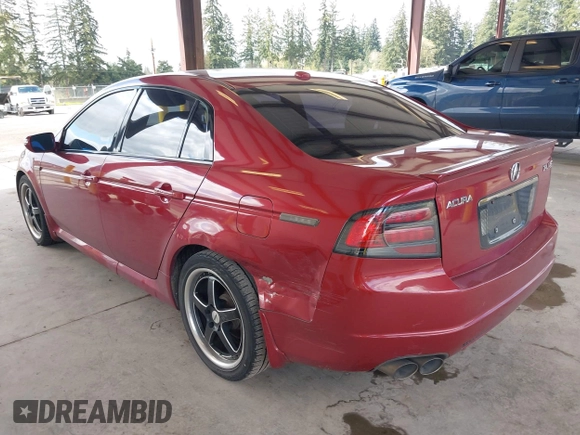 2008 Acura TL Type-S with VIN 19UUA76508A011856, listed as a IAAI auction lot 42029404 with 143,185 mi miles. Bid and sale history available at carsss.com. Image 3.