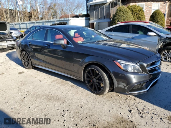 2018 Mercedes-Benz CLS 63 S AMG with VIN WDDLJ7GB0JA205796, listed as a Copart auction lot 82857954 with 62,406 mi miles and Salvage title. Bid and sale history available at DreamBid. Image 4.
