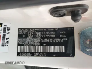 2018 Toyota Sequoia Platinum with VIN 5TDDY5G17JS159344, listed as a Copart auction lot 69950224 with 117,732 mi miles and Salvage Title. Bid and sale history available at carsss.com. Image 14.