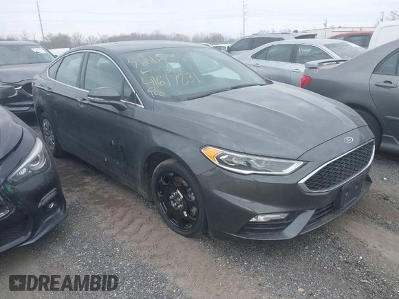 2017 Ford Fusion Sport with VIN 3FA6P0VP2HR309823, listed as a IAAI auction lot 41617231 with 90,924 mi miles. Bid and sale history available at carsss.com. Image 1.
