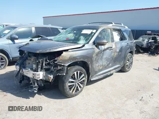 2023 Nissan Pathfinder Platinum с VIN 5N1DR3DJ1PC270631, выставлен на аукционе IAAI как лот 41994040 с пробегом 42 566 миль миль и . История ставок и продаж доступна на DreamBid. Изображение 2.