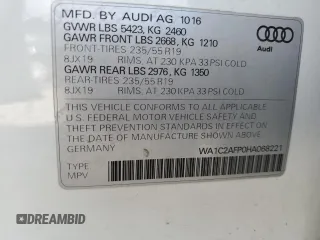 2017 Audi Q5 Premium with VIN WA1C2AFP0HA068221, listed as a Copart auction lot 43452315 with 82,552 mi miles and Salvage Title. Bid and sale history available at carsss.com. Image 13.