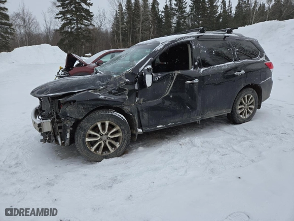 2015 Nissan Pathfinder Platinum with VIN 5N1AR2MM4FC658930, listed as a Copart auction lot 47400155 with 197,442 mi miles and Salvage Title. Bid and sale history available at carsss.com. Image 1.