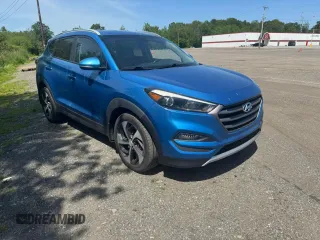 2016 Hyundai Tucson Eco z VIN KM8J33A29GU233922, wystawiony jako Copart lot #59753515 z przebiegiem 185 041 mil mil oraz Czysty tytuł • Clean title. Historia ofert i sprzedaży dostępna na DreamBid. Obrazek 1.