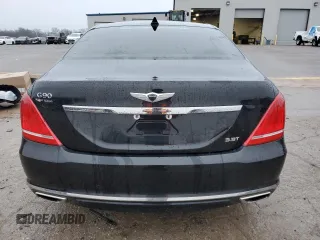2019 Genesis G90 Premium with VIN KMTF34JA4KU061655, listed as a Copart auction lot 37555434 with 23,106 mi miles and . Bid and sale history available at carsss.com. Image 6.