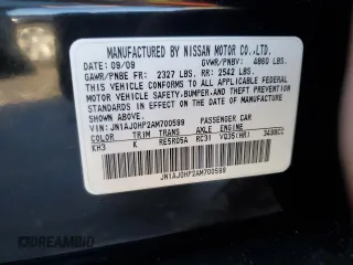 2010 Infiniti EX Journey with VIN JN1AJ0HP2AM700599, listed as a Copart auction lot 79760144 with Not Provided miles and Clean Title. Bid and sale history available at DreamBid. Image 12.