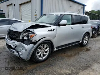 2012 Infiniti QX56 7-passenger with VIN JN8AZ2NF2C9516271, listed as a Copart auction lot 58543045 with 174,231 mi miles and Salvage title. Bid and sale history available at DreamBid. Image 1.