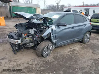 2021 Hyundai Kona Electric SEL with VIN KM8K23AG3MU123401, listed as a IAAI auction lot 41595355 with 1 mi miles. Bid and sale history available at carsss.com. Image 17.