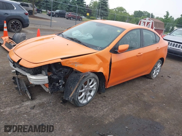 2013 Dodge Dart SXT with VIN 1C3CDFBA9DD298867, listed as a IAAI auction lot 41498931 with 120,277 mi miles and . Bid and sale history available at DreamBid. Image 2.