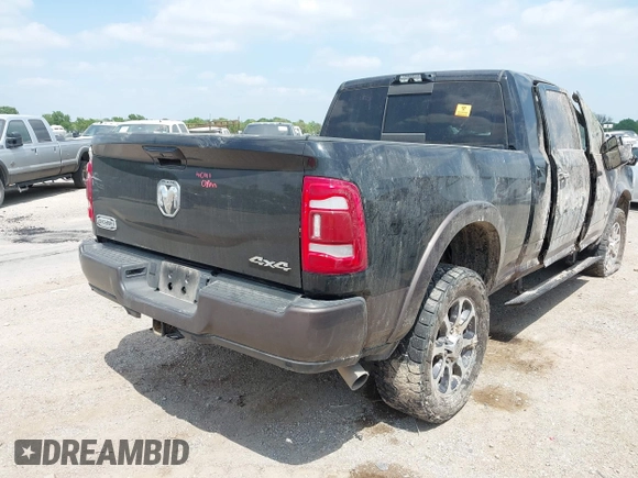 2024 Ram 2500 Longhorn with VIN 3C6UR5PL9RG187016, listed as a IAAI auction lot 42038111 with Not provided miles and . Bid and sale history available at DreamBid. Image 4.