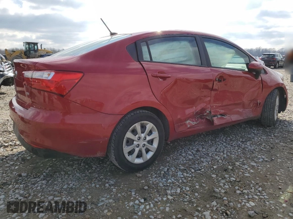 2017 Kia Rio LX with VIN KNADM4A34H6034535, listed as a Copart auction lot 45338195 with 123,459 mi miles and Salvage Title. Bid and sale history available at carsss.com. Image 3.
