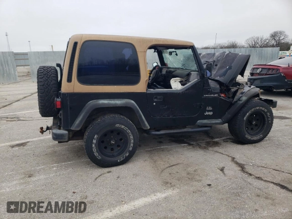 2000 Jeep Wrangler SE with VIN 1J4FA29PXYP746021, listed as a Copart auction lot 51023485 with 0 mi miles and Salvage Title. Bid and sale history available at carsss.com. Image 3.