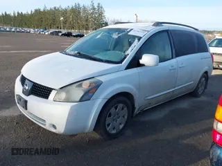 2005 Nissan Quest SE with VIN 5N1BV28U75N111972, listed as a IAAI auction lot 41781725 with 165,176 mi miles. Bid and sale history available at carsss.com. Image 2.