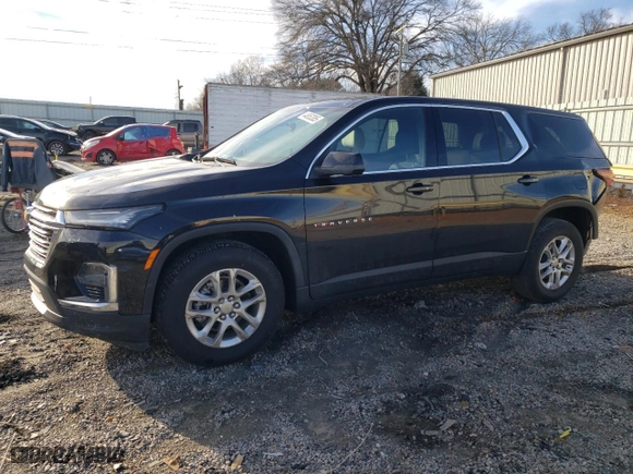 2022 Chevrolet Traverse LS with VIN 1GNERFKW6NJ166435, listed as a Copart auction lot 44953385 with 73,010 mi miles and Salvage Title. Bid and sale history available at carsss.com. Image 1.