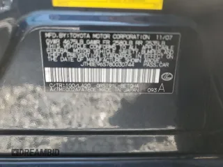 2008 Lexus GS 350 with VIN JTHBE96S780030744, listed as a Copart auction lot 66093134 with 0 mi miles and Salvage Title. Bid and sale history available at carsss.com. Image 12.