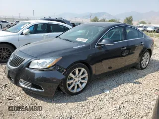 2012 Buick Regal Turbo Premium 3 with VIN 2G4GU5GV1C9134376, listed as a Copart auction lot 65253524 with 52,228 mi miles and Salvage title. Bid and sale history available at DreamBid. Image 1.