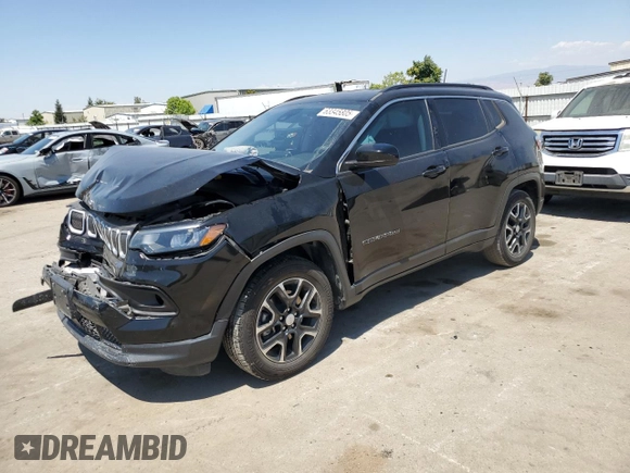 2022 Jeep Compass Latitude с VIN 3C4NJCBB3NT137141, выставлен на аукционе Copart как лот 63345805 с пробегом 54 983 миль миль и Списание • Salvage title. История ставок и продаж доступна на DreamBid. Изображение 1.