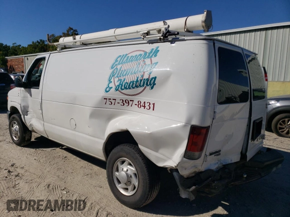 2011 Ford Econoline Cargo Commercial with VIN 1FTNE1EW6BDB11464, listed as a Copart auction lot 75392424 with 192,059 mi miles and Salvage Title. Bid and sale history available at DreamBid. Image 2.
