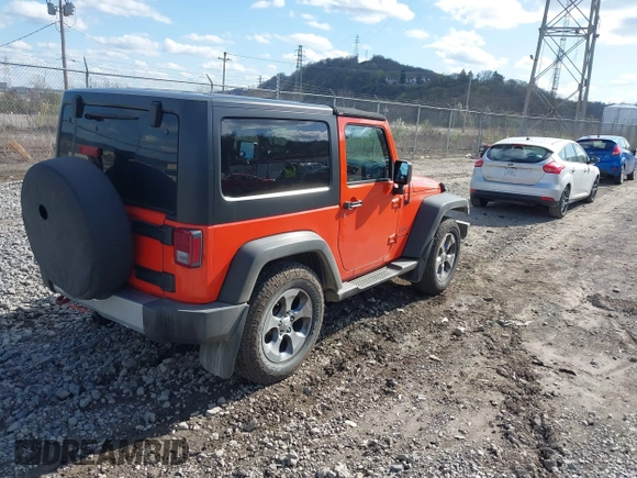 2015 Jeep Wrangler Sport with VIN 1C4AJWAG7FL582721, listed as a IAAI auction lot 41989505 with 102,961 mi miles. Bid and sale history available at carsss.com. Image 4.