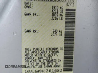 2015 Nissan Altima 2.5 z VIN 1N4AL3AP9FC261682, wystawiony jako Copart lot #58394395 z przebiegiem 106 953 mil mil oraz Szkoda całkowita • Salvage title. Historia ofert i sprzedaży dostępna na DreamBid. Obrazek 13.