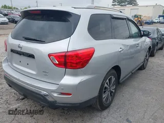 2017 Nissan Pathfinder SV with VIN 5N1DR2MM9HC648975, listed as a IAAI auction lot 42042921 with 125,057 mi miles. Bid and sale history available at carsss.com. Image 4.