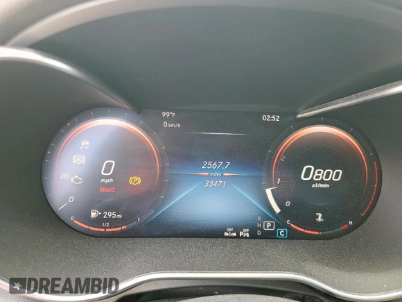 2020 Mercedes-Benz C 300 with VIN 55SWF8DB1LU326414, listed as a Copart auction lot 58717905 with 33,471 mi miles and Salvage title. Bid and sale history available at DreamBid. Image 9.