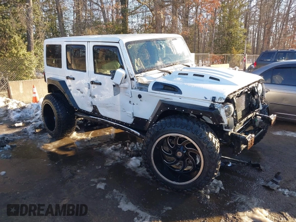 2014 Jeep Wrangler Unlimited Sahara with VIN 1C4HJWEG2EL273813, listed as a IAAI auction lot 41311011 with 96,104 mi miles. Bid and sale history available at carsss.com. Image 1.