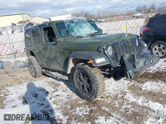 2020 Jeep Wrangler Unlimited Sport S с VIN 1C4HJXDN0LW334593, выставлен на аукционе IAAI как лот 41044612 с пробегом 58 165 миль миль и . История ставок и продаж доступна на DreamBid. Изображение 1.
