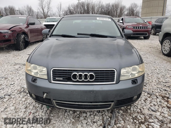 2004 Audi A4 3.0L with VIN WAULT68E14A111919, listed as a Copart auction lot 84491314 with 189,720 mi miles and Salvage Title. Bid and sale history available at carsss.com. Image 5.