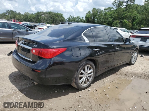 2014 Infiniti Q50 Premium with VIN JN1BV7AP2EM678198, listed as a Copart auction lot 61614325 with 163,943 mi miles and Salvage title. Bid and sale history available at DreamBid. Image 3.