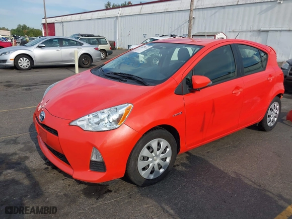 2014 Toyota Prius c One with VIN JTDKDTB32E1065438, listed as a IAAI auction lot 37350203 with 94,630 mi miles. Bid and sale history available at carsss.com. Image 18.