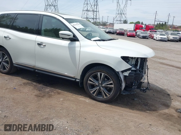 2020 Nissan Pathfinder Platinum with VIN 5N1DR2DM0LC649246, listed as a IAAI auction lot 42132744 with 46,063 mi miles and . Bid and sale history available at DreamBid. Image 1.