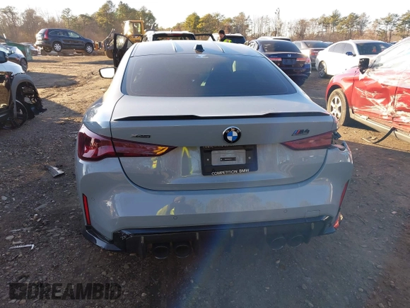 2024 BMW M4 Competition xDrive with VIN WBS43AZ02RCP63658, listed as a IAAI auction lot 41059014 with 10,863 mi miles. Bid and sale history available at carsss.com. Image 16.