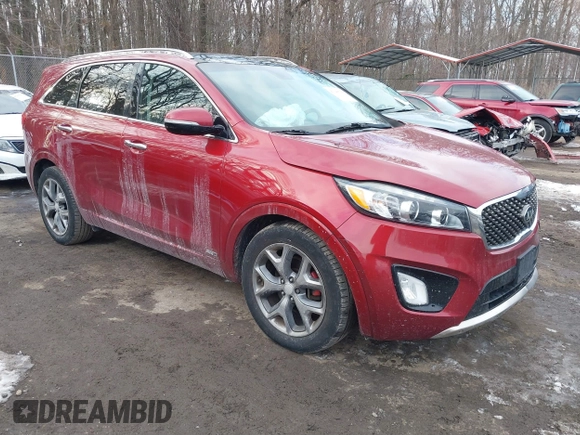 2016 Kia Sorento SX with VIN 5XYPKDA55GG107544, listed as a IAAI auction lot 41346594 with 107,309 mi miles. Bid and sale history available at carsss.com. Image 1.
