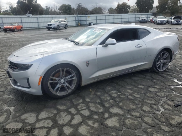 2019 Chevrolet Camaro 1LT with VIN 1G1FB1RX9K0155460, listed as a Copart auction lot 45410155 with 97,589 mi miles and Salvage Title. Bid and sale history available at carsss.com. Image 1.