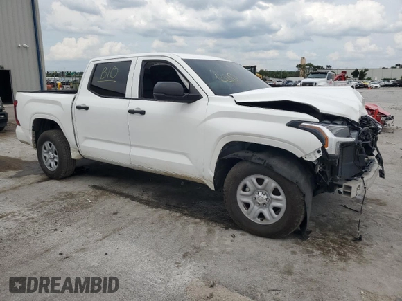 2023 Toyota Tundra SR with VIN 5TFKB5DB2PX111047, listed as a Copart auction lot 58541065 with 42,408 mi miles and Salvage title. Bid and sale history available at DreamBid. Image 4.