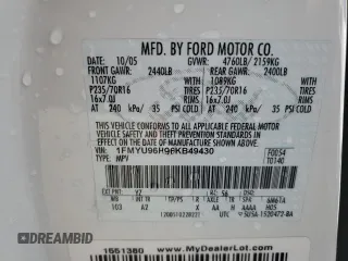 2006 Ford Escape Hybrid with VIN 1FMYU96H96KB49430, listed as a Copart auction lot 49249555 with 251,524 mi miles and Salvage Title. Bid and sale history available at carsss.com. Image 13.