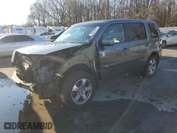 2013 Honda Pilot EX-L with VIN 5FNYF4H65DB076189, listed as a Copart auction lot 84248024 with 117,486 mi miles and Salvage Title. Bid and sale history available at carsss.com. Image 1.