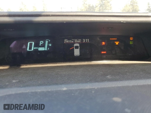 2014 Toyota Prius One with VIN JTDKDTB30E1568627, listed as a Copart auction lot 52799975 with 214,115 mi miles and Salvage Title. Bid and sale history available at DreamBid. Image 9.