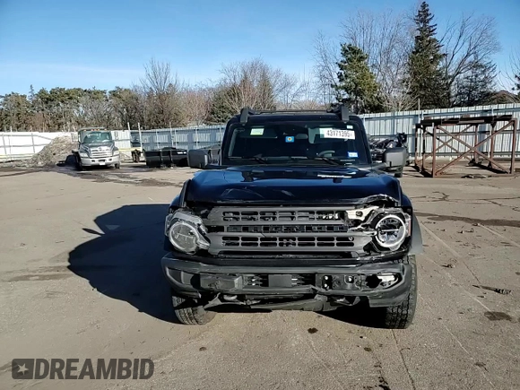 2023 Ford Bronco with VIN 1FMDE5AH7PLB26901, listed as a Copart auction lot 43171395 with 9,934 mi miles and Salvage title. Bid and sale history available at DreamBid. Image 10.
